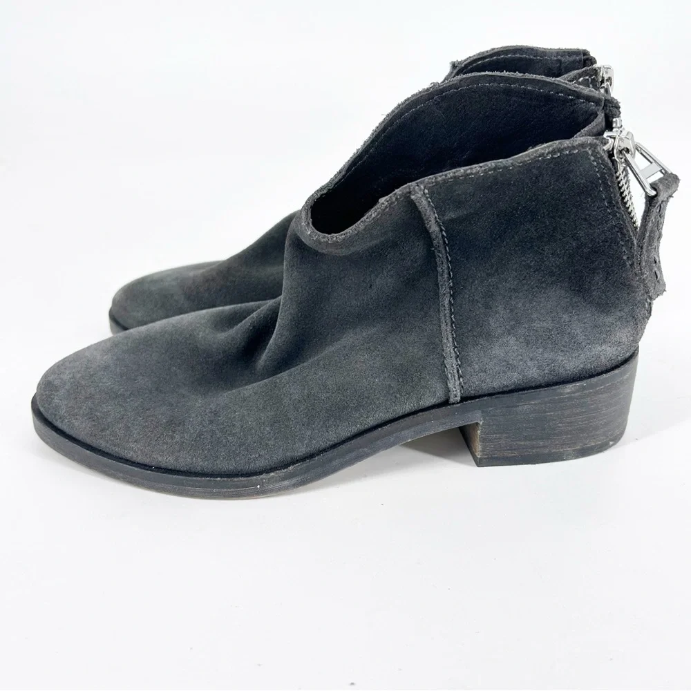 Dolce Vita Charcoal Gray Suede Ankle Boots